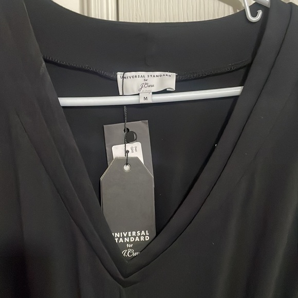 Universal Standard x J. Crew Balloon Sleeve Maxi Dress in black, size medium - Picture 3 of 4